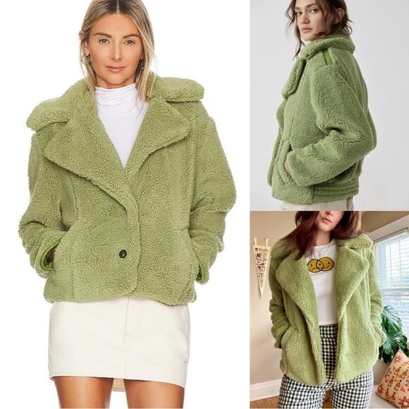 NWT NEW Free People Joplin Faux Teddy Jacket - Picture 1 of 13